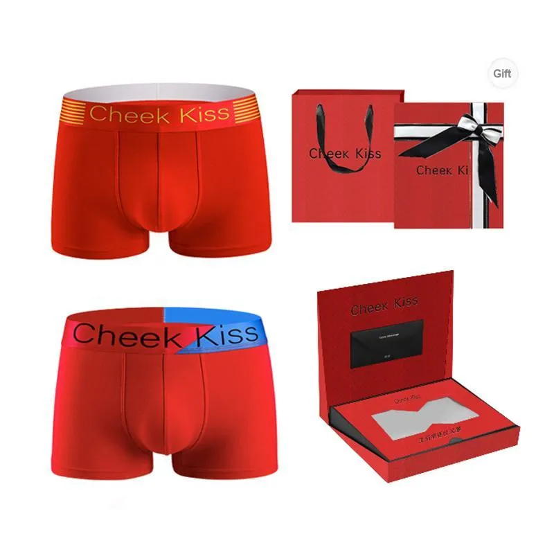 Cheekkiss Underwear Gift Box Men's 2 Pack Red-0