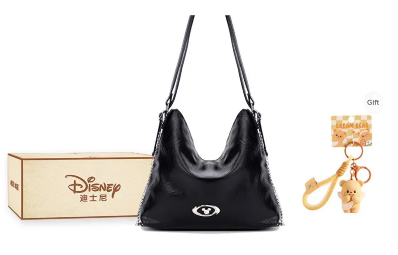 Disney Mickey Series PU One Shoulder/Backpack Unisex Black/Apricot-19