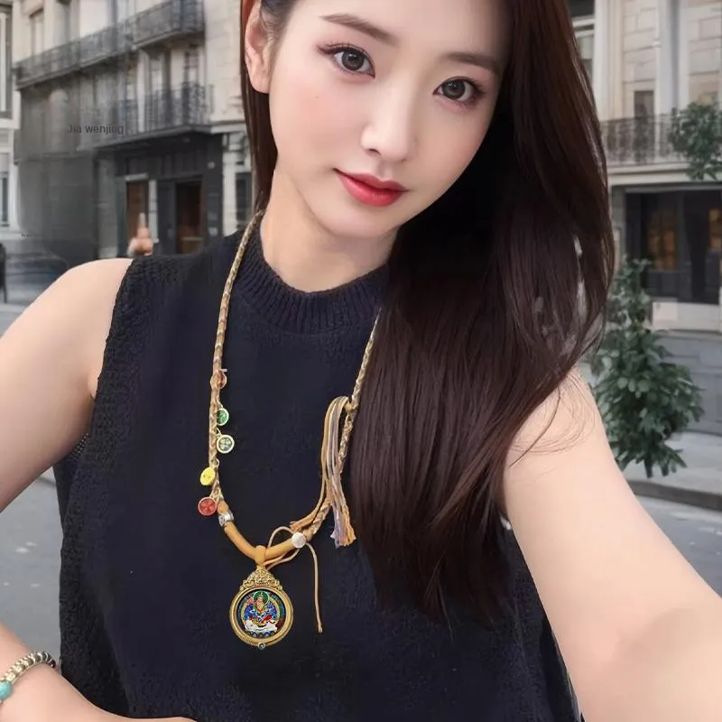 Jade Linmen Alloy Necklaces Unisex-22