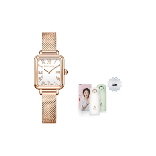 ERNEST BOREL Кварцевый механизм Женские элегантные часы 32,7мм*32,7мм*6,5мм Белый