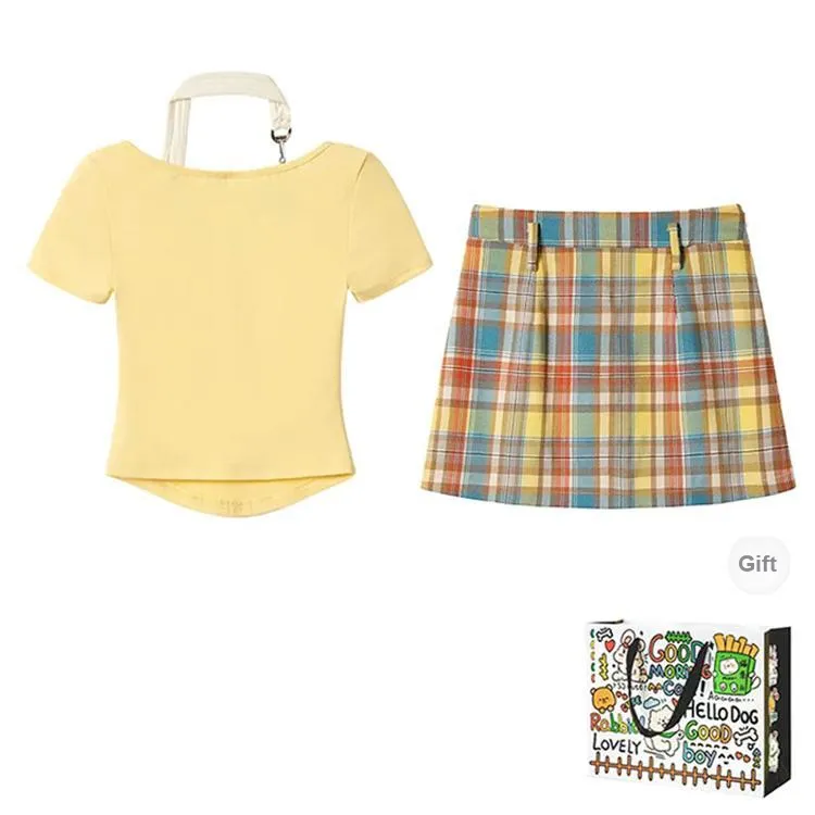ZVJH Two Piece Skirt Sets Women's-1