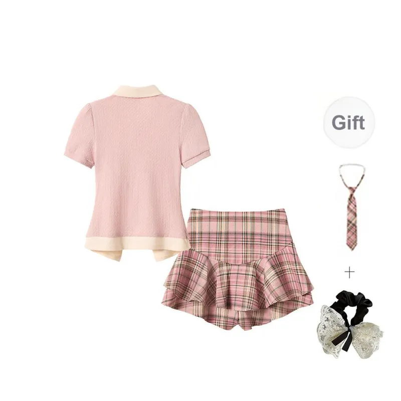 PAVEA Two Piece Skirt Sets Women's-1