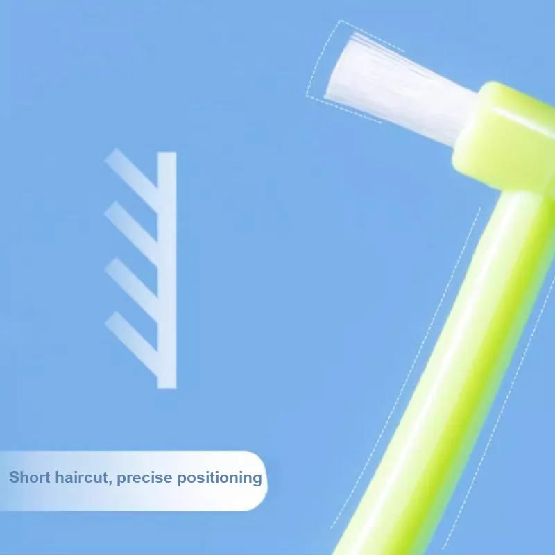 FAWNMUM Single Bundle Flat Head Toothbrushes Cleaning 4 Pcs-8