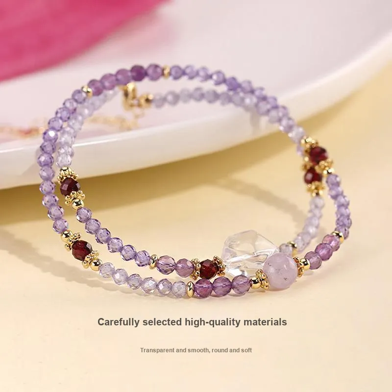 JUICY GRAPE Colored Glaze Jade Bracelets Women's-2