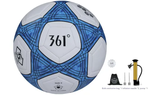 361° Size 5 Soccer TPU Machine Stitched Soccer Ball Unisex Blue White