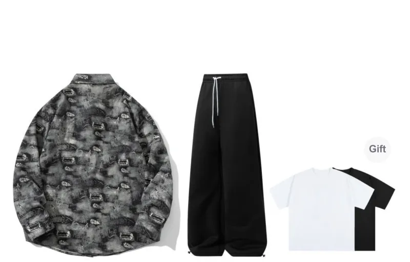 A.X.S.K Shirt Matching Set Unisex-1