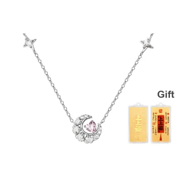FANCI Dreamy Heart Moon Series S925 Necklaces Women's