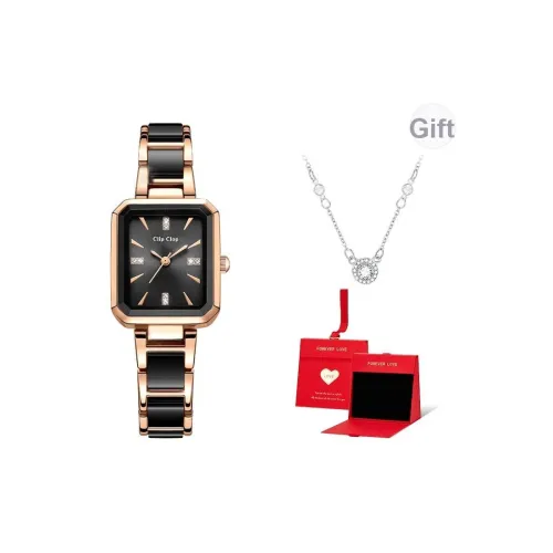 Clip Clop Кварцевый механизм сплав ремешок женские часы белый циферблат