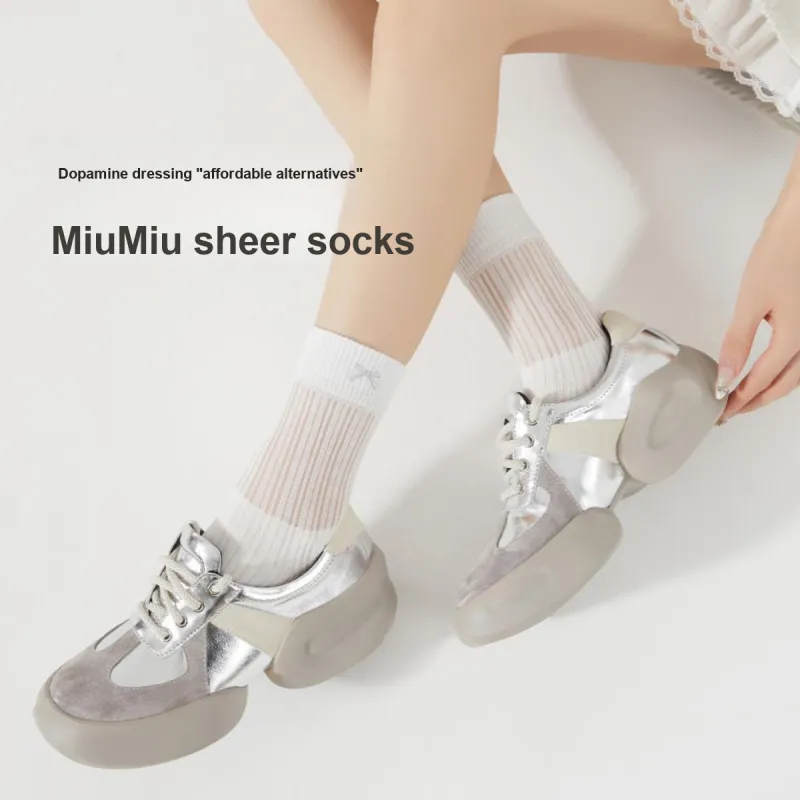 JIAZINI Mid Calf Socks Women's 3 Pack-4