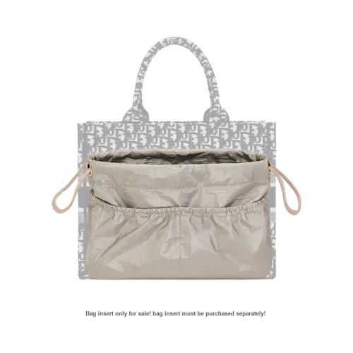 Tide DuPont Paper Storage Ultra Light Book Tote Medium Size With Inner Pouch Women's Beige/Coffee/Gray