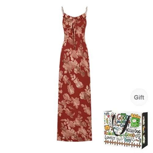 ZVJH Slip Dresses Women's Red Shopping Bag