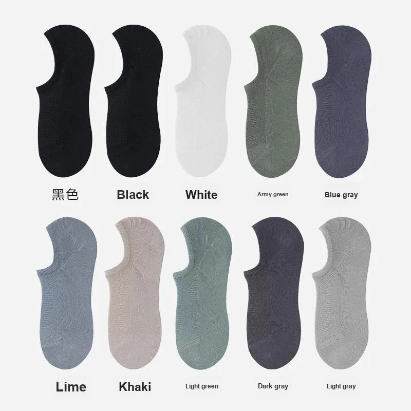 H YXIANG No Show Socks Men's 5 Pack-13