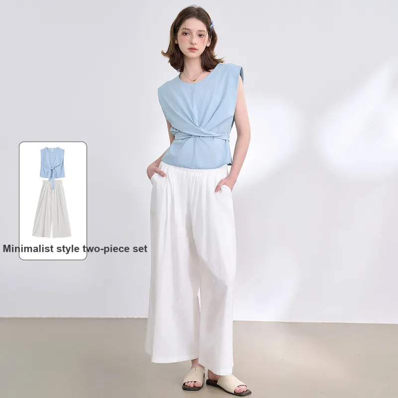 WESTLINK Casual Suits Women's White+Blue-2