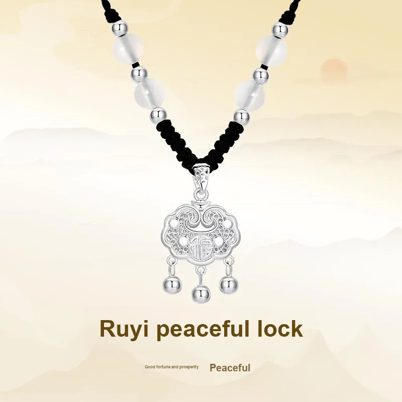 LIU GUI FU JEWELRY 999 Fine Silver Necklaces Women's-1