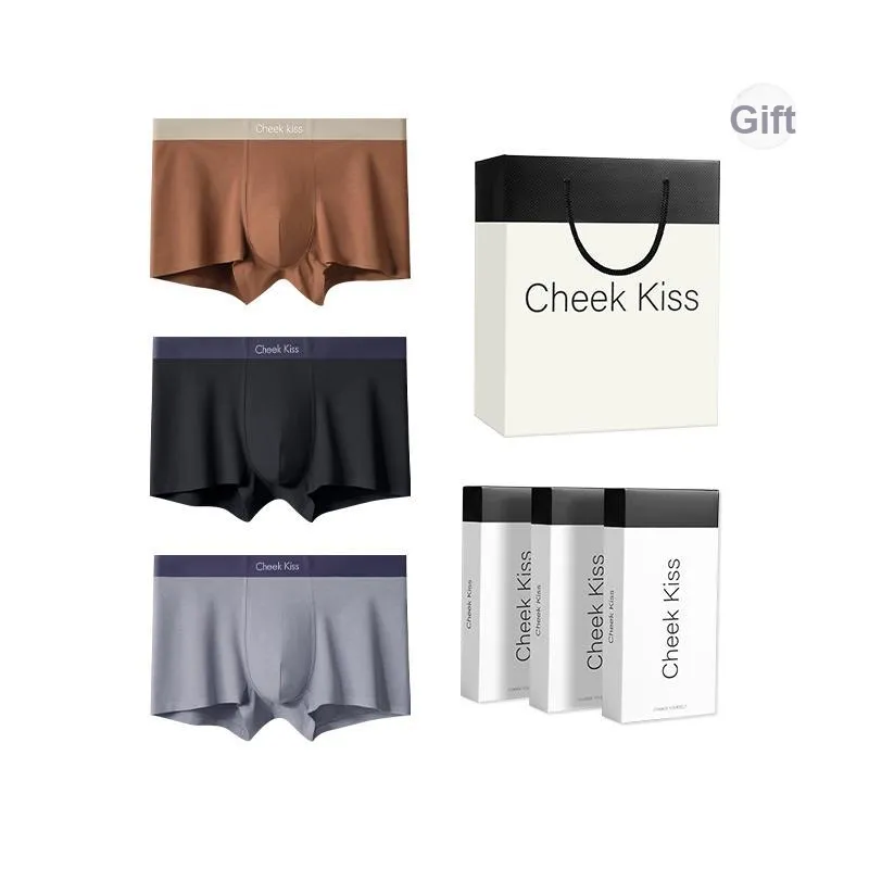Cheekkiss Underwear Gift Box Men's Comfortable Seamless Boxer Briefs Premium Packaging-17