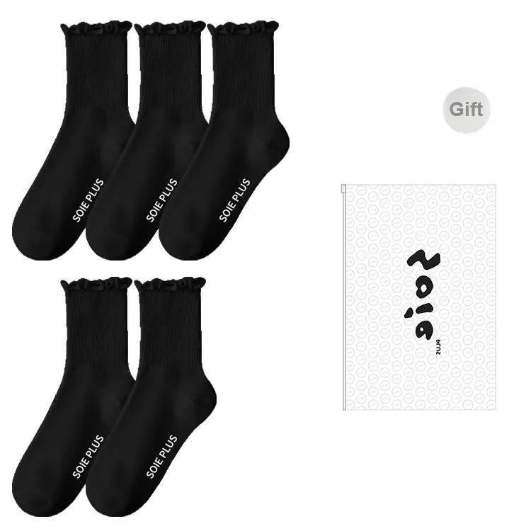 SOIE Mid Calf Socks Women's Shopping Bag Combo Set-35