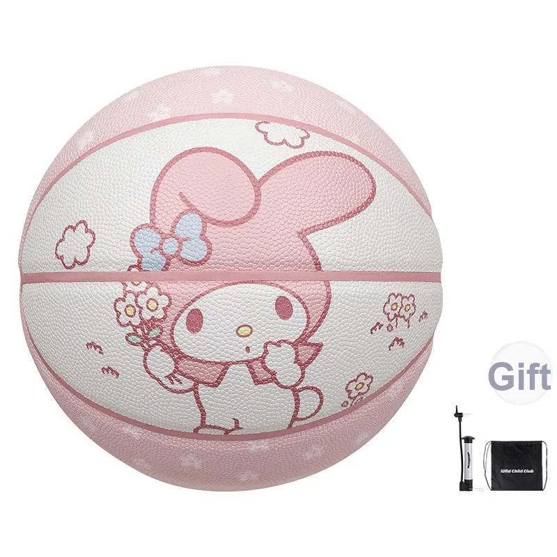 JRs x Sanrio PU Basketball White Pink Size 7 Ball Training Unisex-0