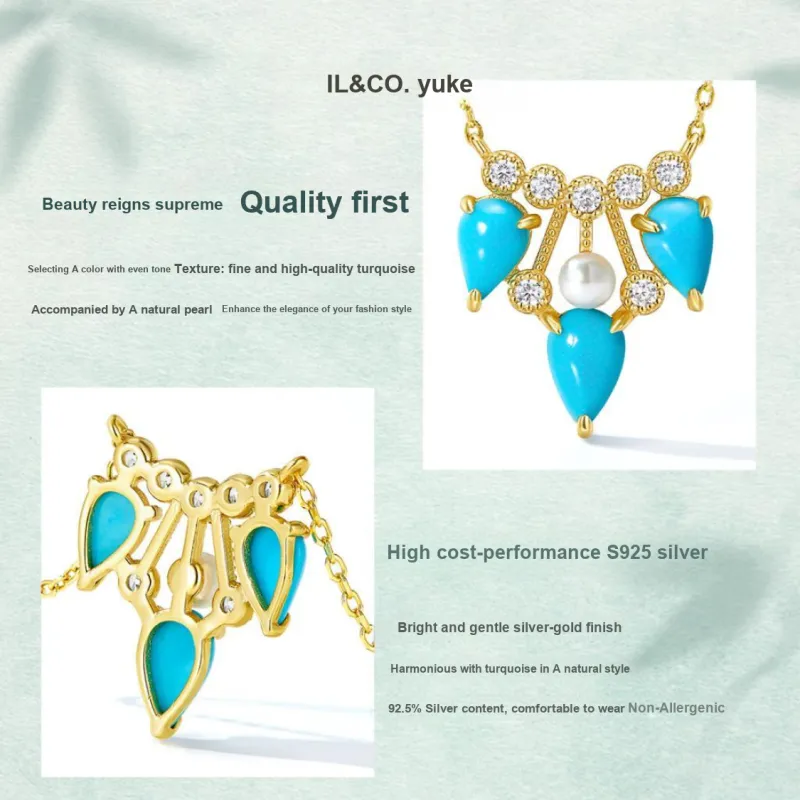 IL&CO. Turquoise Necklaces Women's-5