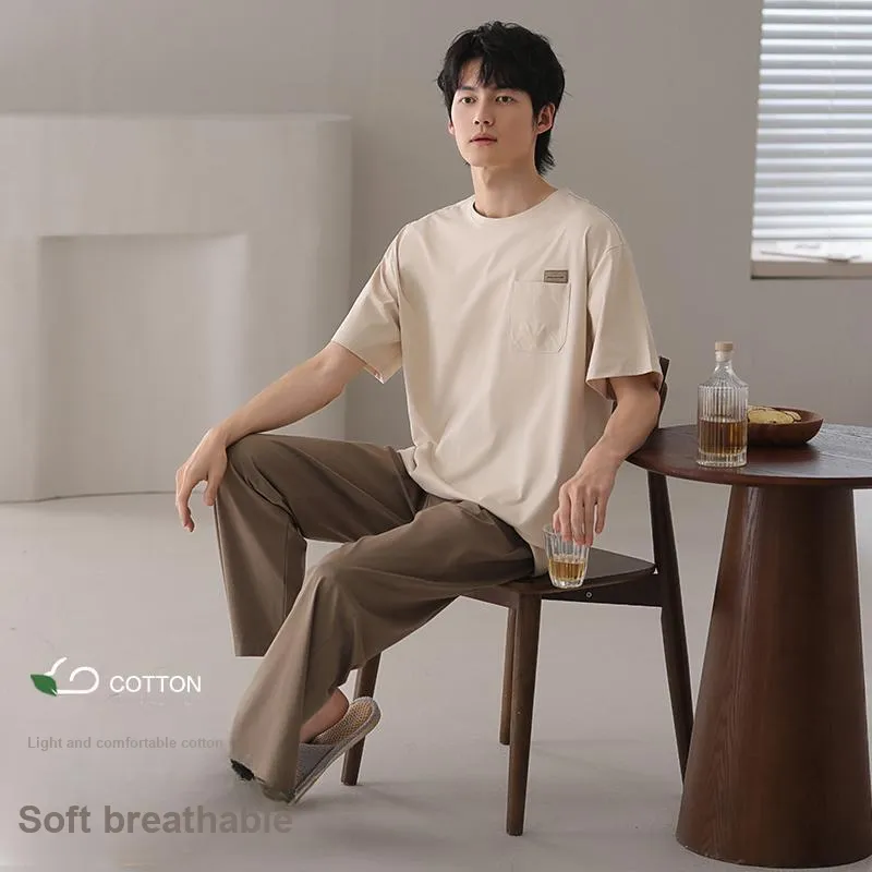 XIA.WA.ZHI.XIU Pajama Set Men's Gift Box Set Image Color-3