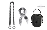 Alloy Portable Decorative Chain 45cm+Butterfly Silk Scarf