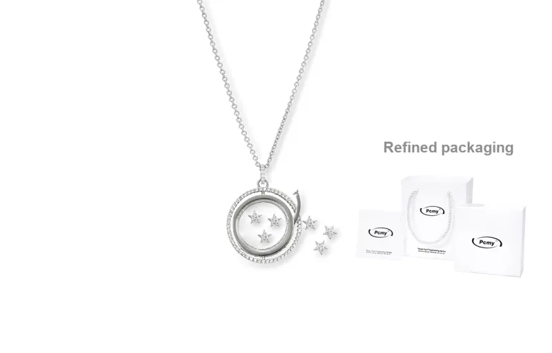 PCMY Lucky Wish Rhinestone Embellished Stars Necklace Accessories Unisex-0