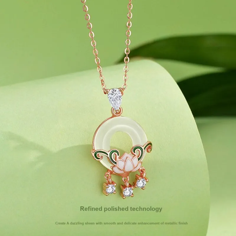 Master Kim Chalcedony Jade Necklaces Women's-2