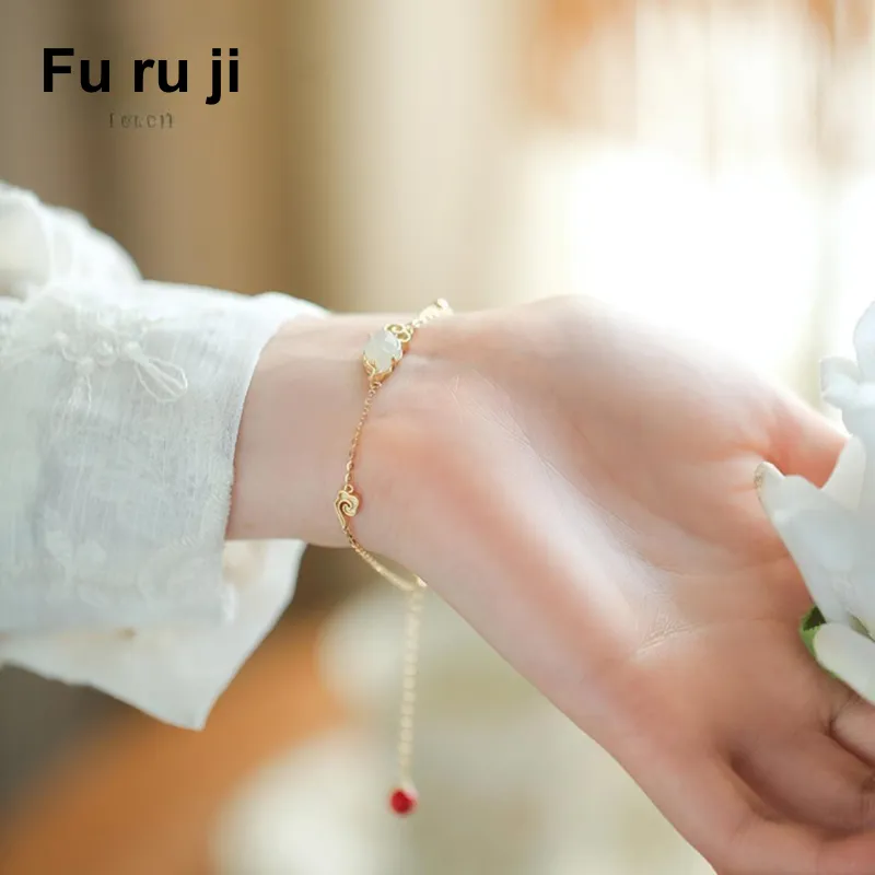 Fu Ru Ji Bracelets White Jade Women's-2