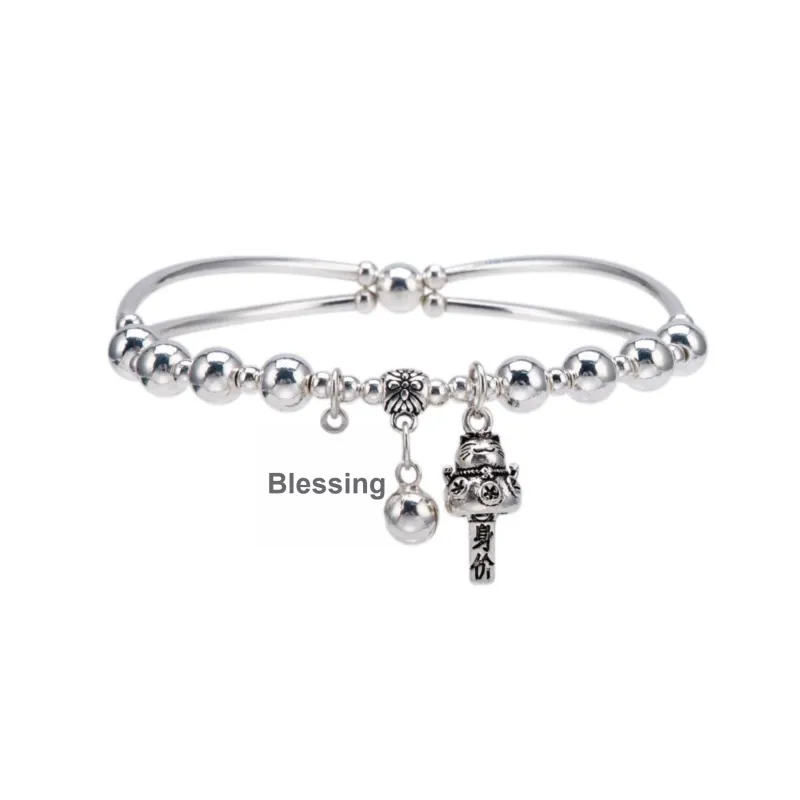 Listen To The Flowers Bloom 999 Fine Silver Bracelets Women's-0