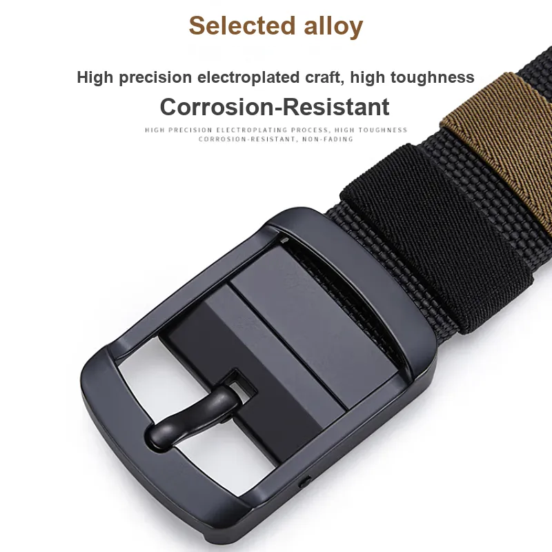 ROBINHOOD Canvas Leather Belts Men's 3.8cm-2
