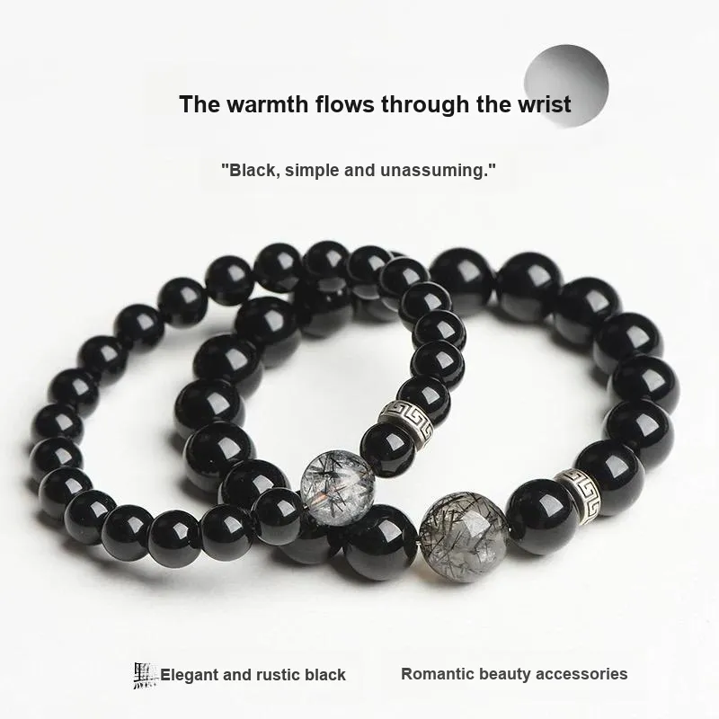 Fengyun Pavilion Obsidian Bracelets Unisex-4