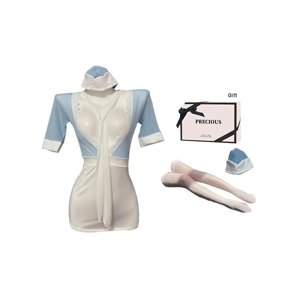 TLXT Украшение Airline+Белая сетка Носки+[Коробка] Женские Ночные сорочки