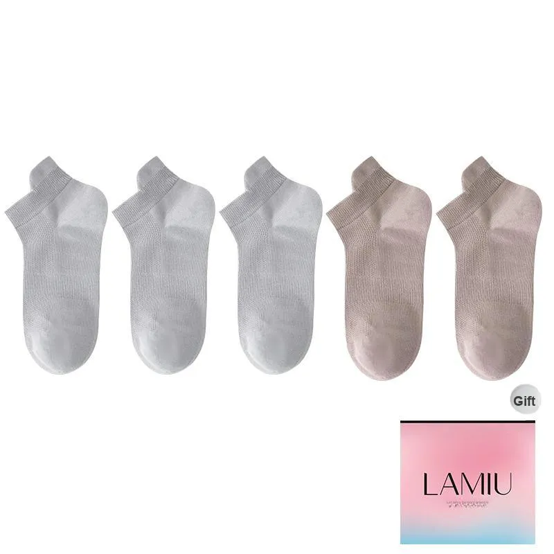 Lan Miao Ankle Socks Women's Shopping Bag 5 Pack-20