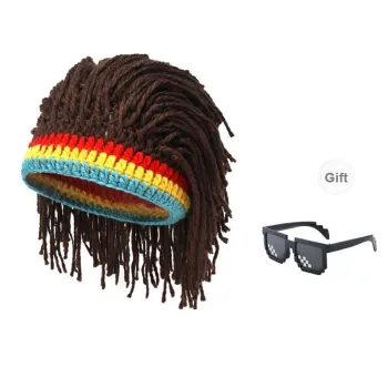 FREE RABBITⅡ Knitted Yarn Wig Cap [Comes With Model Glass] Unisex