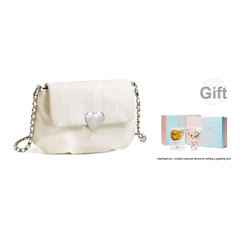 15 MINS Synthetic Leather Shoulder Bag Crossbody Bag Regular Women's Mousse White/Milk Tea Beige/Midnight Black