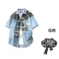 Light Blue+Black White[Shawl]