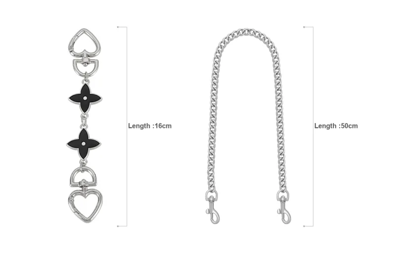 Lan Bao Fan Alloy Bag Accessory Women's Black-1