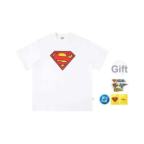 WHOOSIS Супермен Коллаборация Коллекция Унисекс Футболки