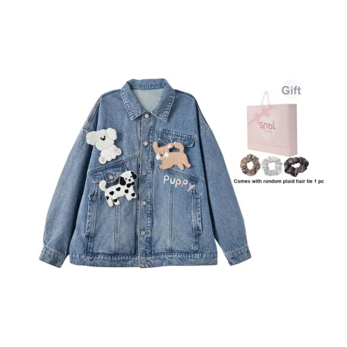 Snbl Синий Женские Джинсовые Куртки