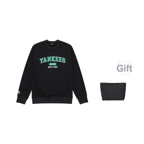 MLB Preppy Style Collection New York Yankees 24FW Круглый вырез Предосенний Толстовка Унисекс Черный