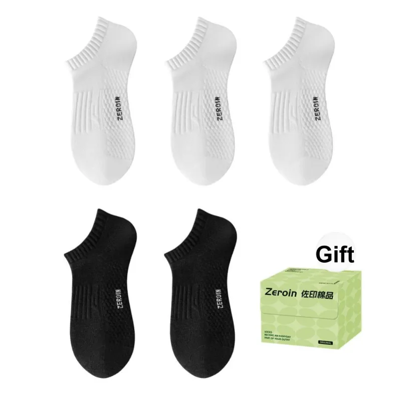 ZEROIN No Show Socks Unisex Box 5 Pack-15