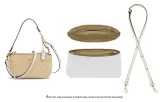 Coach Nolita 19 (White DuPont Paper Liner+Ecru 1.1cm Width Plain Weave Gold-Tone Lock 90-120cm)