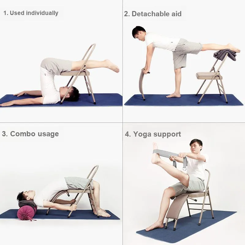 NUCKILY Yoga Chair Steel Pipe Unisex Multicolor-10