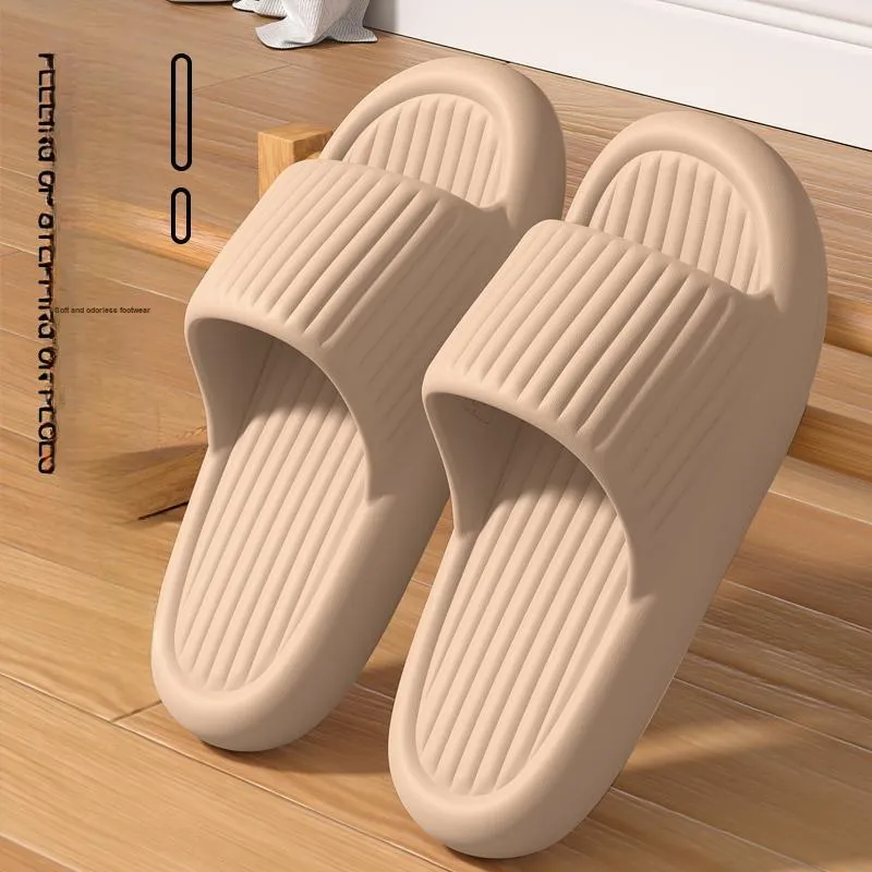 LUNNIFEIYA Squashy And Bouncy Feeling Slippers, Home Indoor Quiet Slip Resistant Platform, Odor Free EVA Home Slippers-11