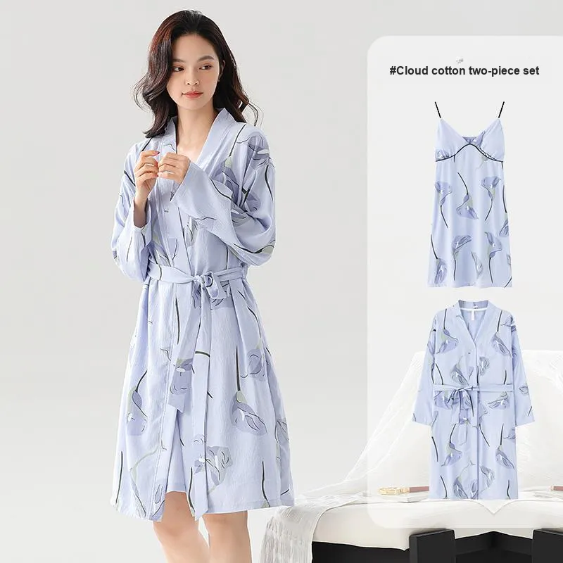Pretty Lady Pajama Set Women's Blue Gray-4