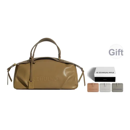 Cthulhu Коровья кожа Ярлык Дорожная сумка Через плечо Сумка Средний Женские Оливково-зеленый