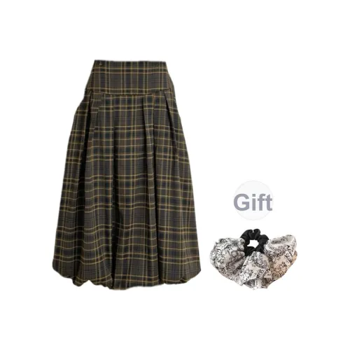 KYKW Коричневый Резинка для волос Подарок Женские Повседневные длинные юбки