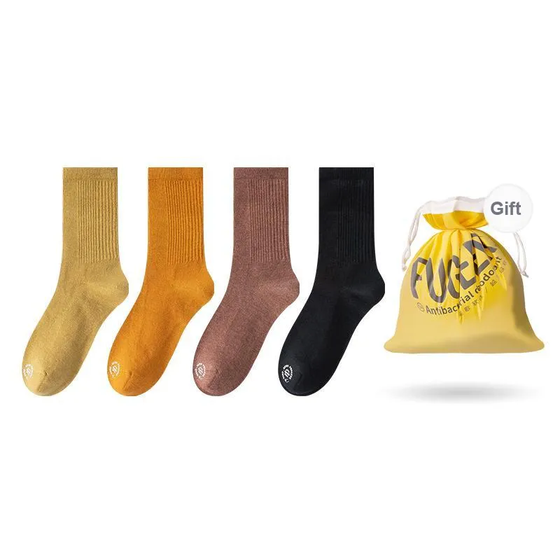 FUGEER Mid Calf Socks Women's 4 Pack-20