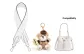 [One Shoulder]Wide Strap White 65cm+Free Bear Pendant