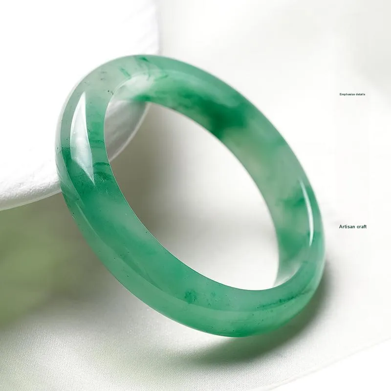 With The Heart Of The Jade African Emerald Bangles Women's-4