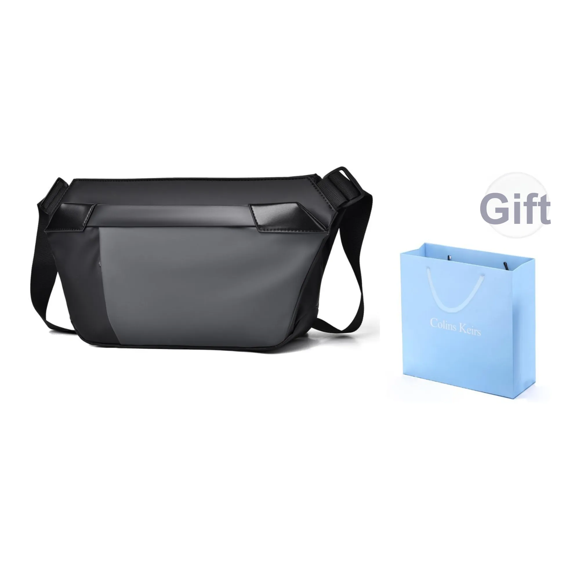 COLINS KEIRS Ткань Студенческий Университет Повседневный Путешествие Коммутирование Рюкзак Спортивная Сумка через плечо Стандартная Мужская Черная